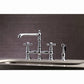Kingston KS7277AXBS English Country Bridge Kitchen Faucet with Brass Sprayer, Brushed Brass