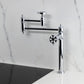 Kingston Brass KS3703RX Belknap Deck Mount Pot Filler Faucet, Antique Brass in elegant chrome finish.