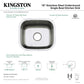 KINGSTON Brass Gourmetier 17.75" Undermount Single Bowl Kitchen Sink - Brushed