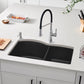 BLANCO Diamond SILGRANIT 33" 60/40 Double Bowl Dual Mount Kitchen Sink