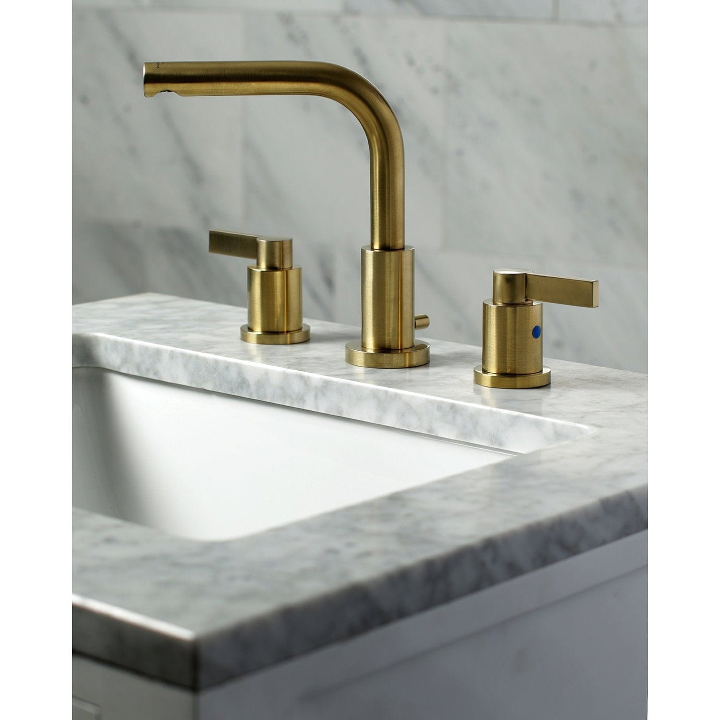 KINGSTON Brass Fauceture Widespread Bathroom Faucet - Brushed Brass