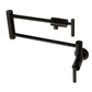 Kingston Brass KS4103CML Manhattan Wall Mount Pot Filler Faucet, Antique Brass, stylish and functional kitchen faucet.