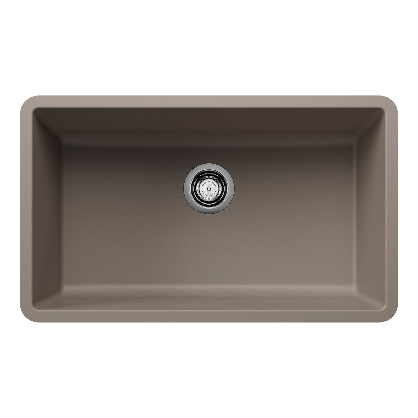 BLANCO Precis SILGRANIT 30" Single Bowl Undermount Kitchen Sink in a sleek, modern design for contemporary kitchens.