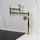 Kingston Brass KS3703RX Belknap Deck Mount Pot Filler Faucet, Antique Brass