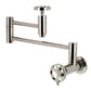 Kingston Brass KS8103RX Belknap Wall Mount Pot Filler Faucet, Antique Brass in polished nickel finish