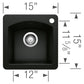 BLANCO Diamond SILGRANIT 15" Dual Mount Bar Sink