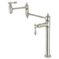 Kingston Brass KS3708TAL Tudor Deck Mount Pot Filler Faucet, Brushed Nickel, vintage mid-19th Century design