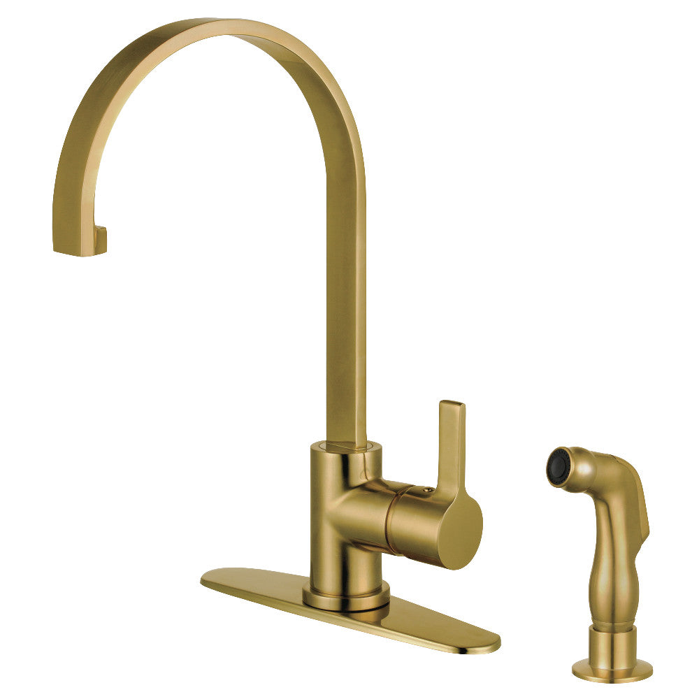Kingston Brass LS8713CTLSP Continental Kitchen Faucet with Side Sprayer