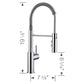 BLANCO Catris Semi-Pro Pull-Down Dual-Spray Kitchen Faucet with chrome finish and spring-coil design.