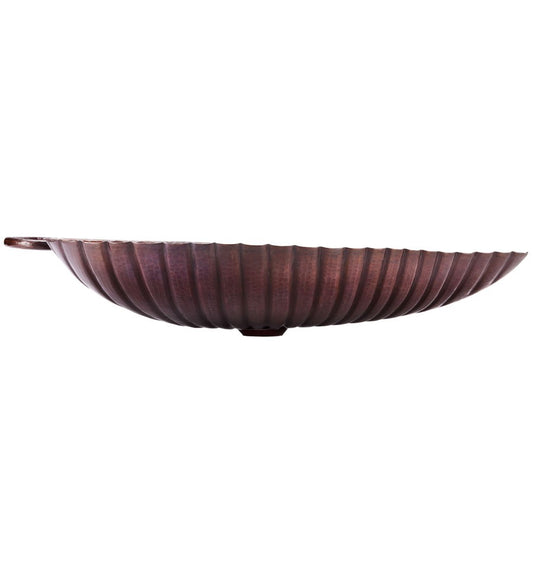Thompson Teopantlan II 25" Smooth Aged Copper Leaf-Shaped Bathroom Sink - OLBC-HW - view 2