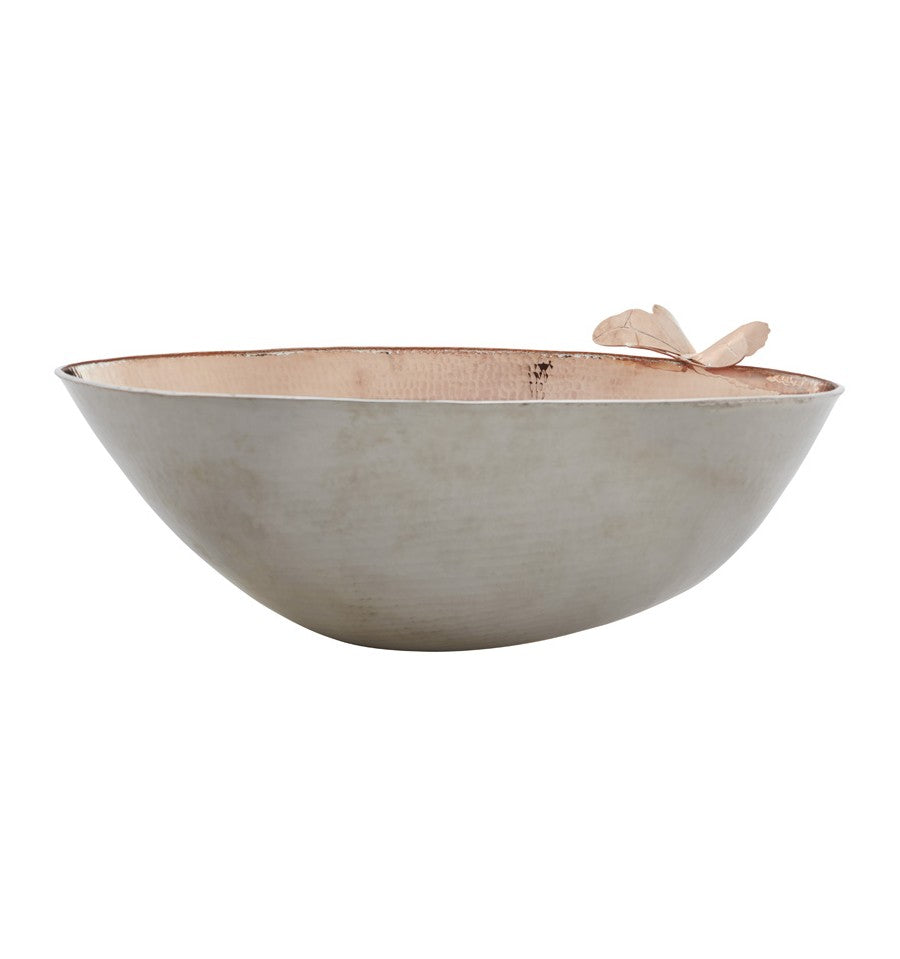 Thompson Otomi 19" Rose Gold and Hammered Nickel Bathroom Sink - BRV-1914TT