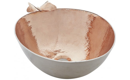 Thompson Otomi 19" Rose Gold and Hammered Nickel Bathroom Sink - BRV-1914TT - view 2