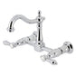 Kingston KS1263BAL Heirloom Two-Handle Wall Mount Bridge Kitchen Faucet, Antique Brass, showcasing craftsmanship and design