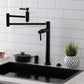 Kingston Brass KS870DLAC Concord Deck Mount Pot Filler Faucet, Antique Copper in modern kitchen setting