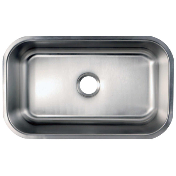 KINGSTON Brass Gourmetier 30 Undermount Single Bowl Kitchen Sink - Brushed