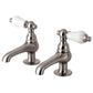 Kingston Brass CC5L8 Vintage Basin Tap Faucet with Porcelain Lever Handle in polished chrome finish.