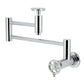 Kingston Brass KS8103CG Fuller Wall Mount Pot Filler Faucet, Antique Brass, stylish chrome design with foldable swing arms