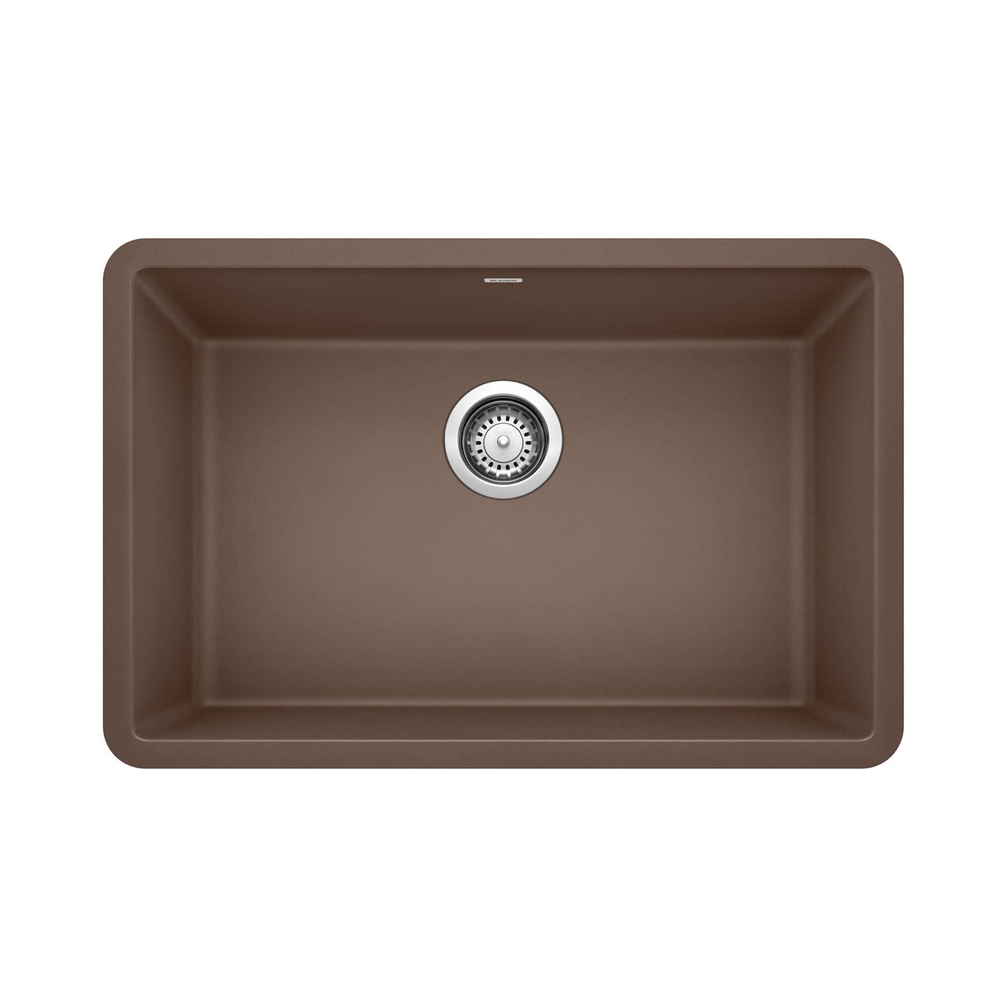 BLANCO PRECIS 27" SILGRANIT Single Bowl Undermount Sink in a sleek brown finish.