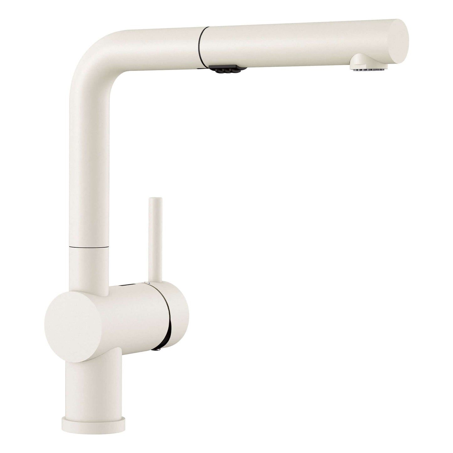 BLANCO Linus Low Arc Pull-Out Dual-Spray Kitchen Faucet - in sleek white finish, designed for limited clearance spaces.