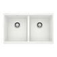 BLANCO Precis SILGRANIT 29" 50/50 Double Bowl Undermount Kitchen Sink