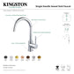KINGSTON Brass Fauceture Concord Single Handle Vessel Faucet - Matte Black