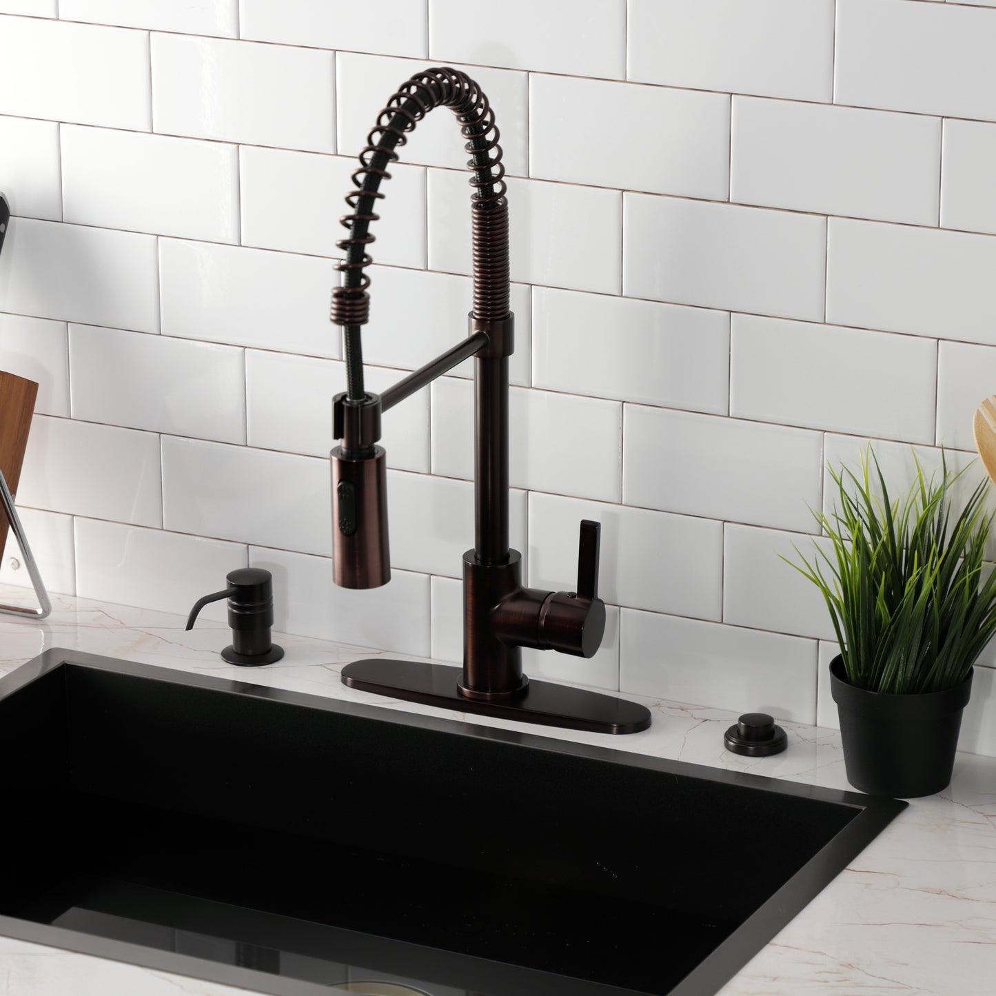 Kingston Brass LS877CTLAB Continental Pre-Rinse Kitchen Faucet