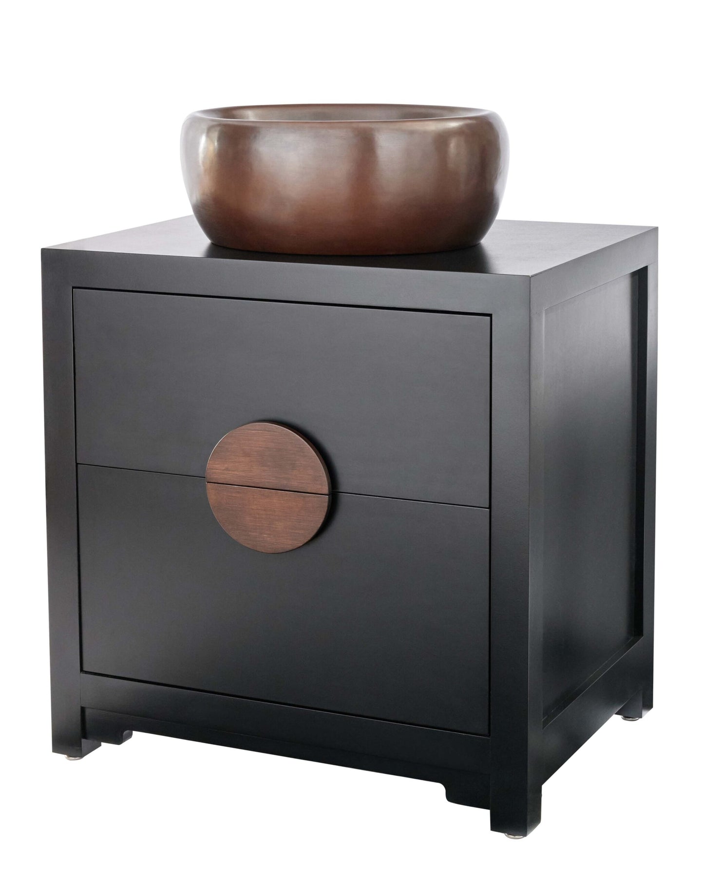 Thompson Permanente vanity VANITY-PERM, three-quarter view showing its soft curved form