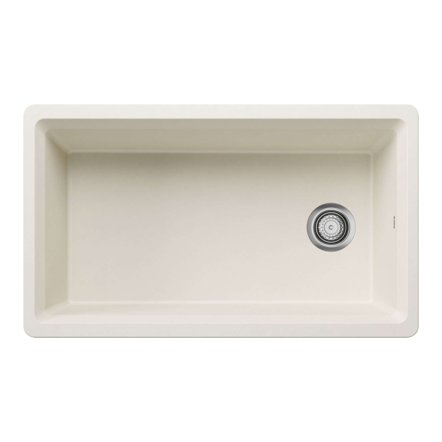 BLANCO Inteos SILGRANIT 33" Single Bowl Reversible Undermount Workstation Kitchen Sink top view