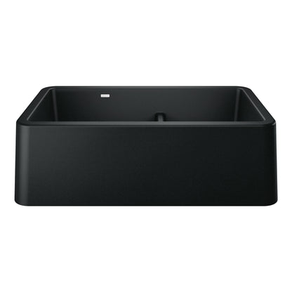 BLANCO Ikon SILGRANIT 33" Double Bowl Apron-Front Farmhouse Sink with Low Divide