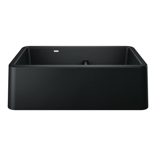 BLANCO Ikon SILGRANIT 33" Double Bowl Apron-Front Farmhouse Sink with Low Divide