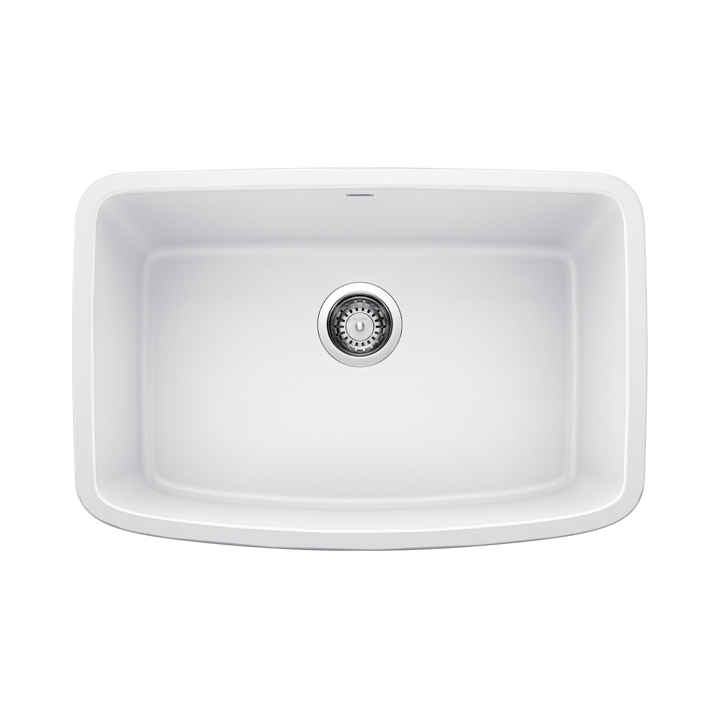 BLANCO Valea SILGRANIT 27" Single Bowl Undermount Kitchen Sink with a sleek white finish.
