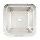 Thompson Tamayo 15-5/8 inch square hand-hammered nickel bar and prep sink, 1S-BRN