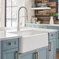 BLANCO Ikon SILGRANIT 33" Double Bowl Apron-Front Farmhouse Sink with Low Divide