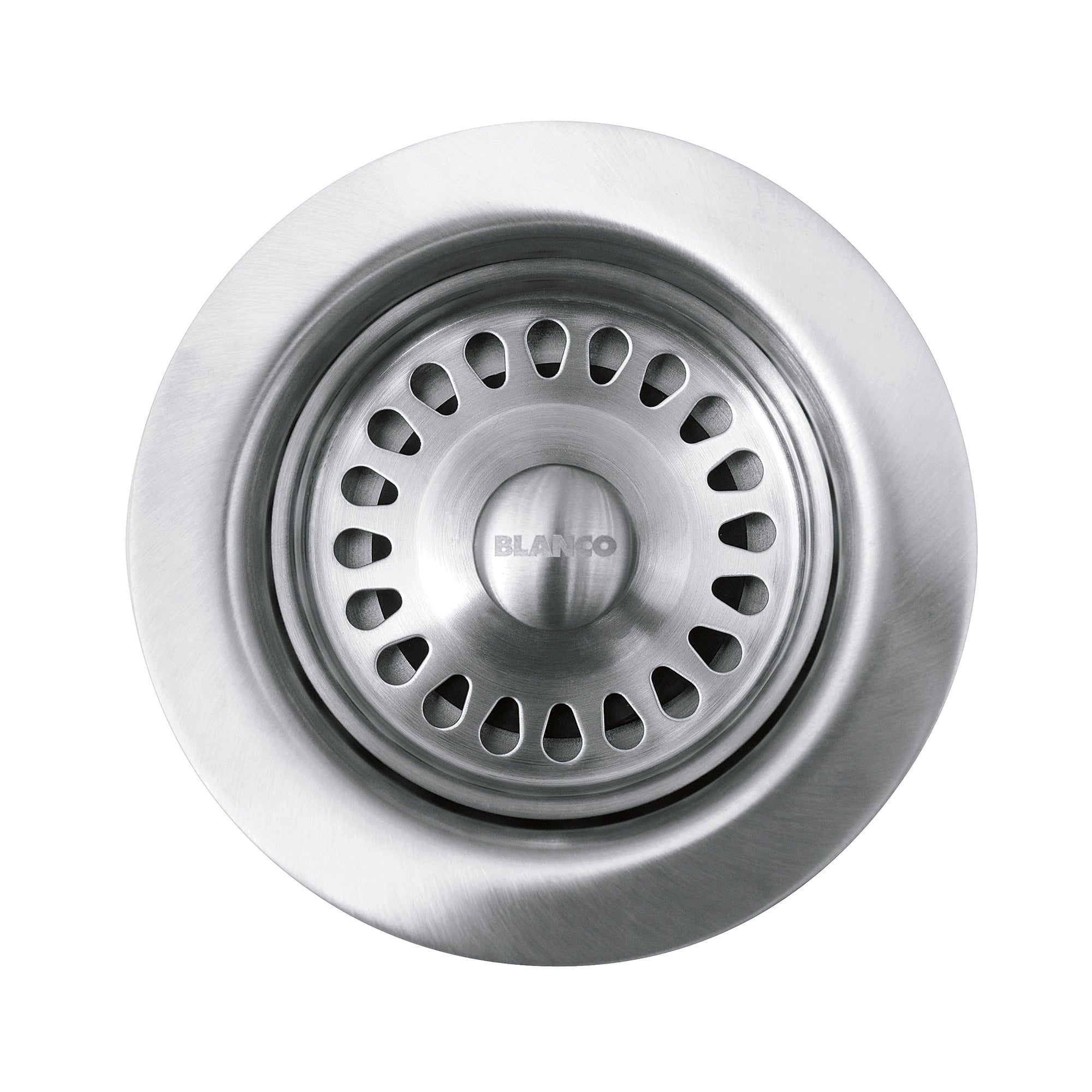 Blanco Stainless Steel Decorative Basket Strainer for sink installation and effective debris prevention.