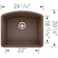 BLANCO Diamond SILGRANIT 24" Single Bowl Undermount Kitchen Sink