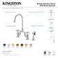 Kingston KS7793TXBS French Country Bridge Kitchen Faucet with Brass Sprayer, Antique Brass - Durable construction, elegant design.