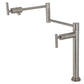 Kingston Brass KS4703CML Manhattan Deck Mount Pot Filler Faucet, Antique Brass with modern design and foldable swing arms.