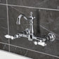 Kingston KS2443BPL Bel-Air Two-Handle Wall Mount Bridge Kitchen Faucet, Antique Brass