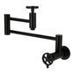 Kingston Brass KS8103CG Fuller Wall Mount Pot Filler Faucet, Antique Brass with matte black finish