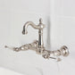 Kingston KS2443WLL Willshire Two-Handle Wall Mount Bridge Kitchen Faucet, Antique Brass