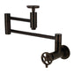 Kingston Brass KS8103CG Fuller Wall Mount Pot Filler Faucet, Antique Brass with foldable swing arms