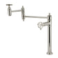 Kingston Brass KS3703RKX Webb Deck Mount Pot Filler Faucet with Knurled Handle, Antique Brass in polished nickel finish