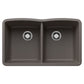 BLANCO Diamond SILGRANIT 32" 50/50 Double Bowl Undermount Kitchen Sink