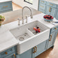 BLANCO Ikon SILGRANIT 33" Double Bowl Apron-Front Farmhouse Sink with Low Divide