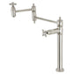 Kingston Brass KS3703AX Restoration Deck Mount Pot Filler Faucet, Antique Brass with polished nickel finish