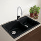 BLANCO Diamond SILGRANIT 33" 60/40 Double Bowl Dual Mount Kitchen Sink