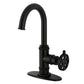Kingston Brass KSD8503RX Belknap Single-Handle Bar Faucet in Matte Black finish.