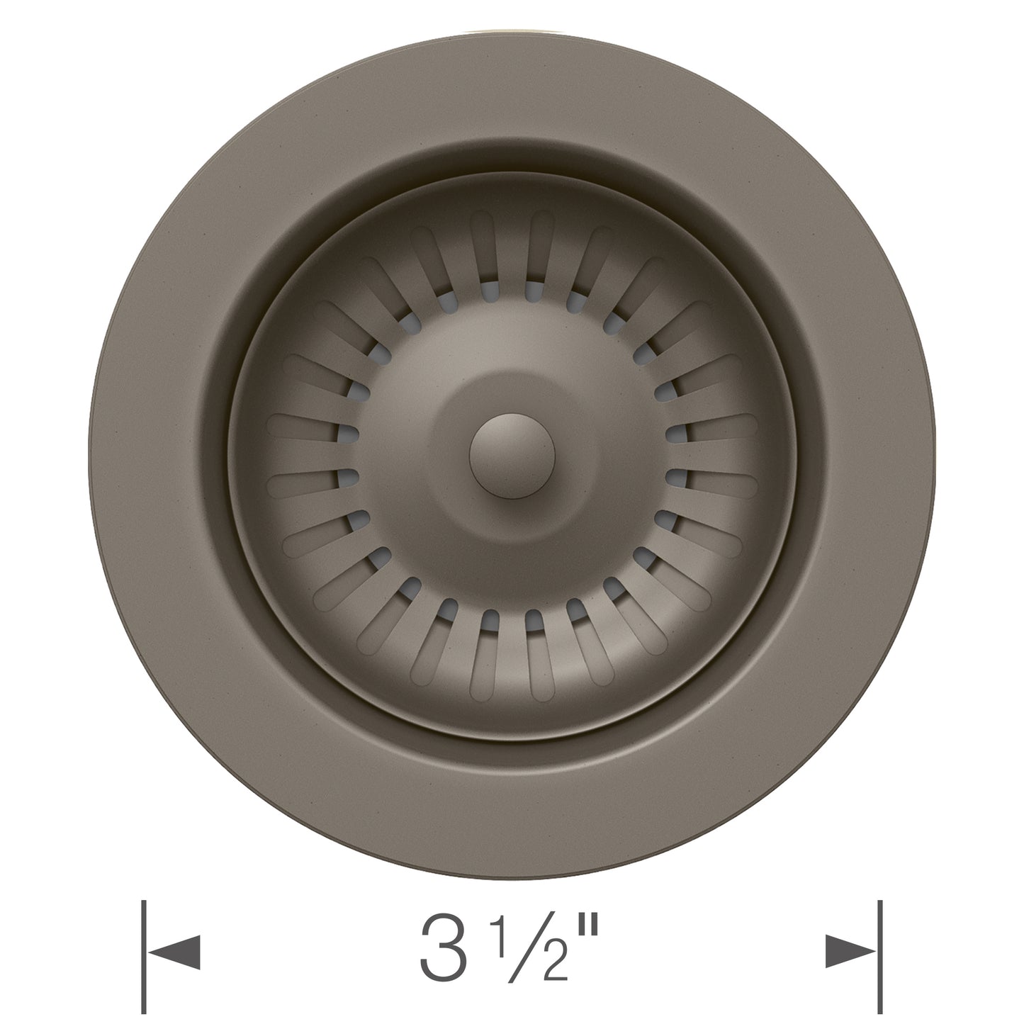 Color-Coordinated Metal Disposal Flange - Anthracite