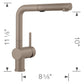 BLANCO Linus Low Arc Pull-Out Dual-Spray Kitchen Faucet - Anthracite