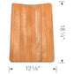 BLANCO Wood Cutting Board for Diamond 50/50 Sink showcasing premium Red Alder wood construction in dimensions 12.5x18.25 inches.